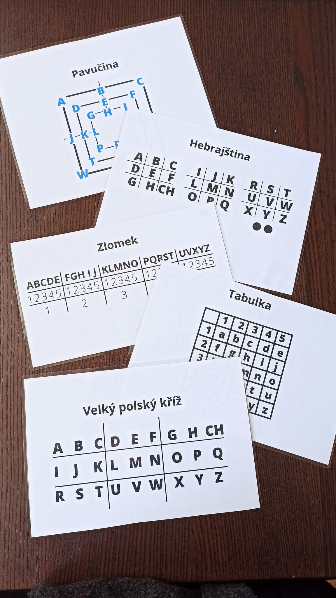 Jak učit děti šifry? Připravit si mřížky k šifrám